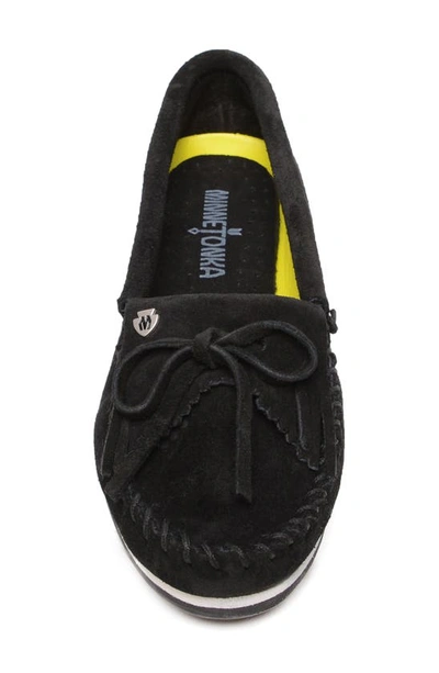 Shop Minnetonka Kilty Plus Driving Shoe In Black