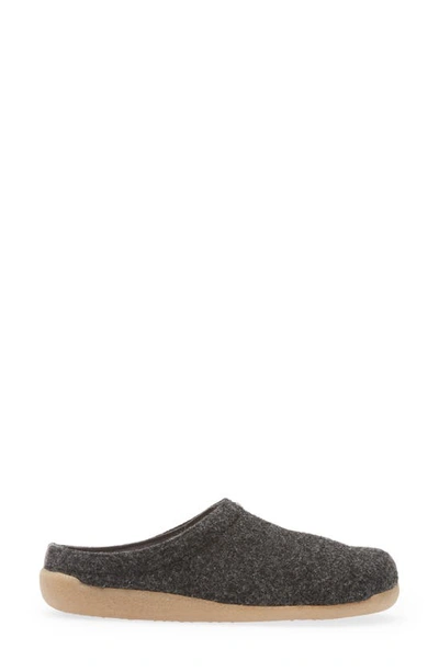 Sanita Lodge Wool Felt Slipper In Charcoal