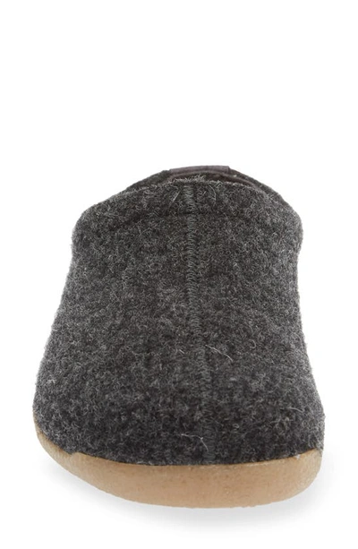 Sanita Lodge Wool Felt Slipper In Charcoal