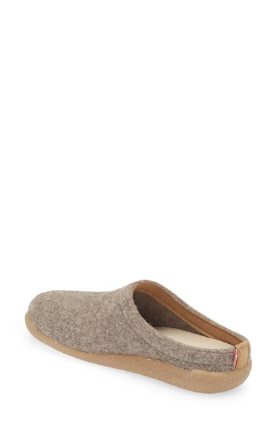 Sanita Lodge Wool Felt Slipper In Stone