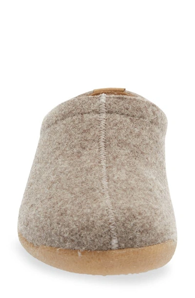 Sanita Lodge Wool Felt Slipper In Stone