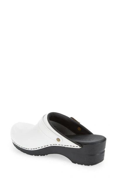 Sanita Estelle Polka Dot Clog In White