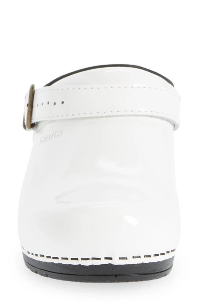 Sanita Estelle Polka Dot Clog In White