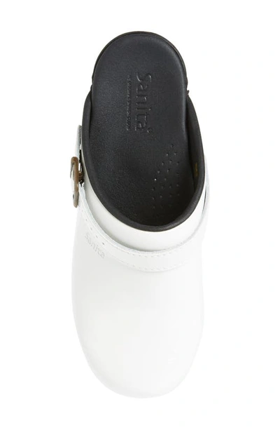 Sanita Estelle Polka Dot Clog In White