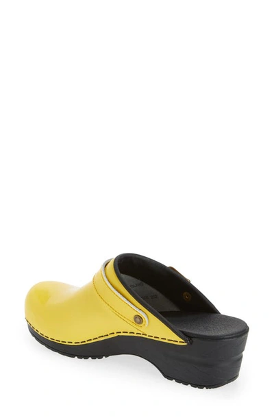 Shop Sanita Estelle Polka Dot Clog In Yellow