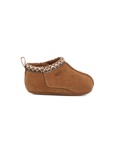 Shop Ugg Baby's Tasman & Beanie Set In Chestnut