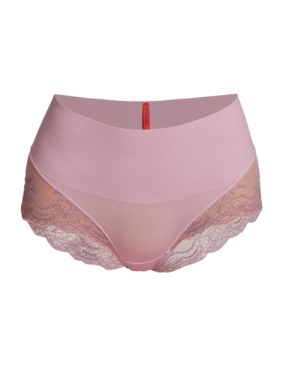 Shop Spanx Undetectable Lace Hipster Panty In Luxe Lilac Crossdye
