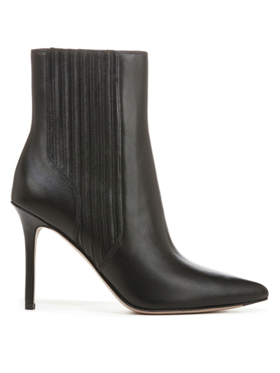 Shop Veronica Beard Women's Lisa Leather Ankle Boots In Black