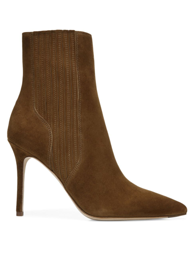Shop Veronica Beard Women's Lisa Suede Ankle Boots In Chestnut