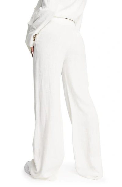 Shop Asos Design Wide Flare Leg Pants In White