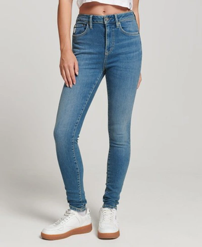 Superdry Women's Organic Cotton High Rise Skinny Denim Jeans Blue / Salem  Mid Blue | ModeSens