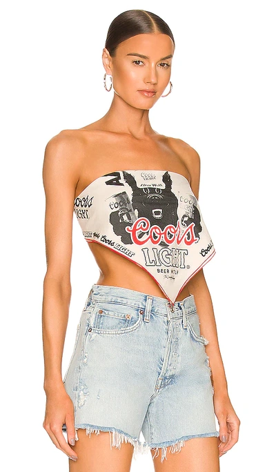 The Laundry Room Coors Light Ahroooo Bandana In Vintage White