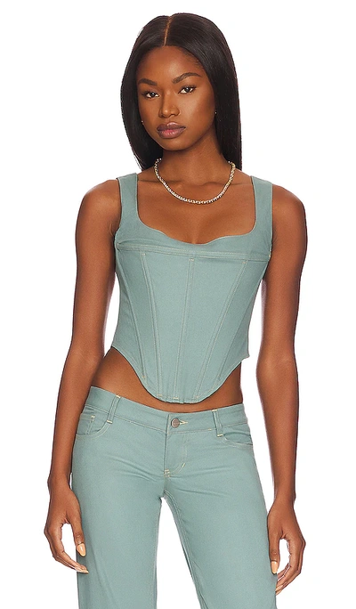 Shop Miaou Campbell Corset In Blue