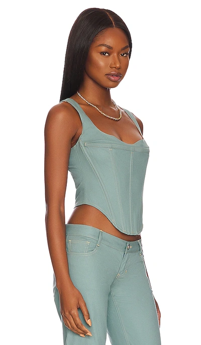 Shop Miaou Campbell Corset In Blue