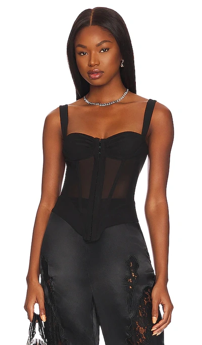 Shop Miaou Deville Top In Black