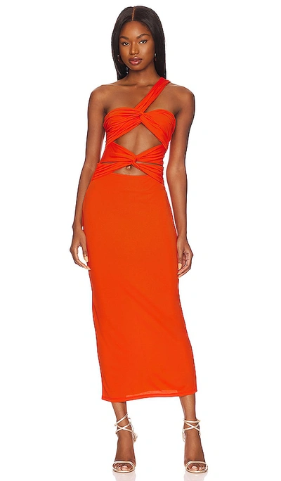Shop Ronny Kobo Mirabelle Dress In Orange