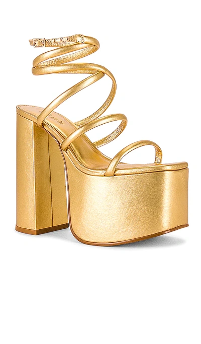 Shop Cult Gaia Hyte Platform Sandal In Metallic Gold