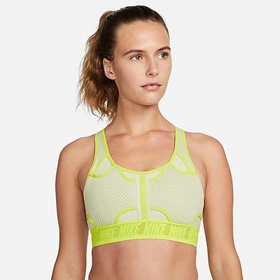 Shop Nike Women's Dri-fit Adv Swoosh Ultrabreathe Padded -support Sports Bra In Olive Aura/olive Aura/atomic Green/atomic Green