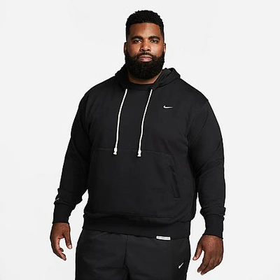 Shop Nike Men's Dri-fit Andard Issue Pullover Basketball Hoodie In Black/pale Ivory