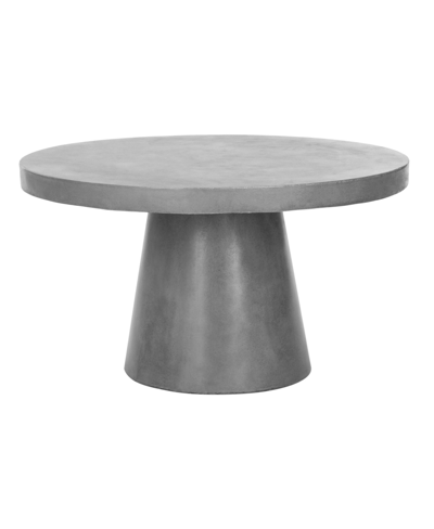 Shop Safavieh Delfia Round Coffee Table In Dark Gray