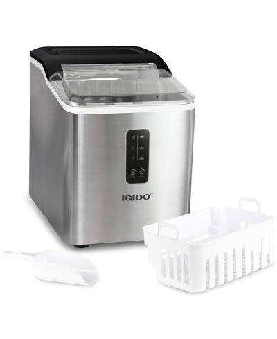 Shop Igloo Iglicebsc26 Automatic Self-cleaning 26-lb. Ice Maker In Stainless Steel