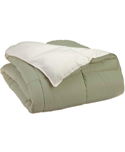 Shop Superior All Season Reversible Comforter, Twin In Ivory-sage