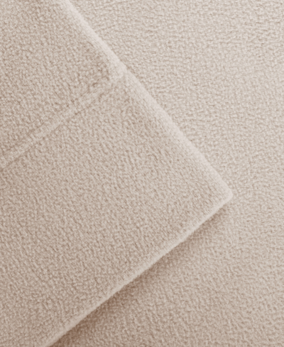 Sleep Philosophy True North By  Micro Fleece 4-pc California King Sheet Set Bedding In Khaki