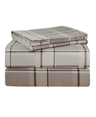 Pointehaven Jensen Plaid Luxury Weight Flannel Sheet Set, Full In Jensen