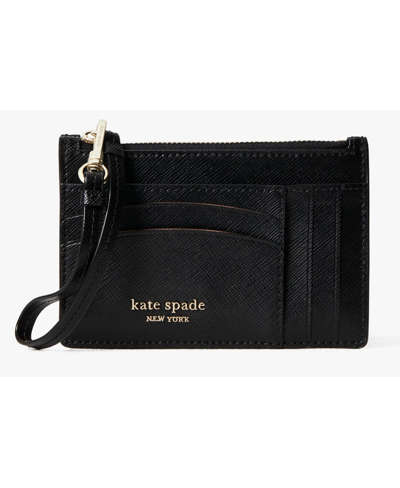 Shop Kate Spade New York Spencer Cardholder Wristlet In Black/gold