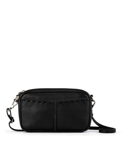 Shop The Sak Women's Cora Leather Mini Phone Crossbody In Black