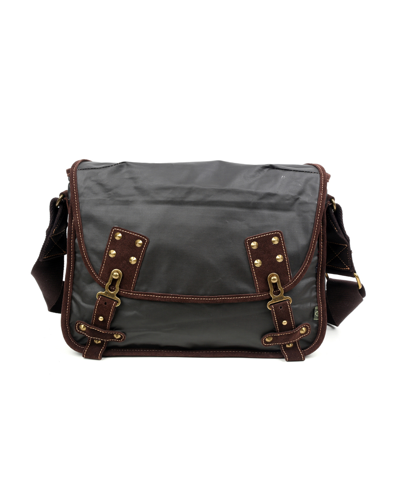 Tsd Brand Dolphin Canvas Messenger Bag In Brown