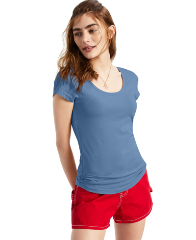 Aveto Juniors' Scoop-neck Cap-sleeve T-shirt In Allure | ModeSens