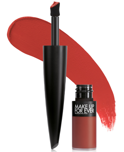 Shop Make Up For Ever Rouge Artist For Ever Matte 24hr Power Last Liquid Lipstick In Goji All The Time