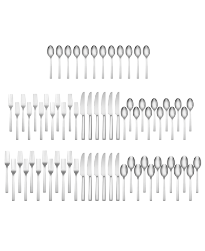 Shop Oneida Chef's Table 72 Piece Flatware Set, Service For 12, Created For Macy's In Metallic And Stainless