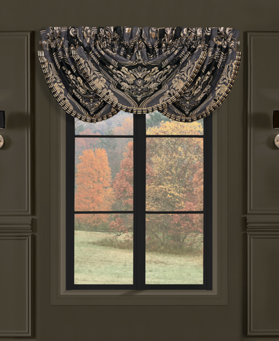 Shop J Queen New York Savoy Waterfall Window Valance In Pewter