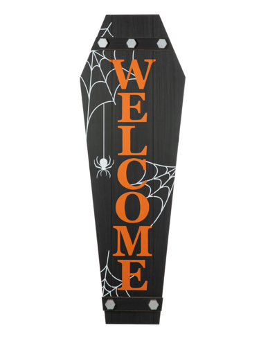 Shop Glitzhome Halloween Wooden Welcome Coffin Porch Decor, 42" In Multi