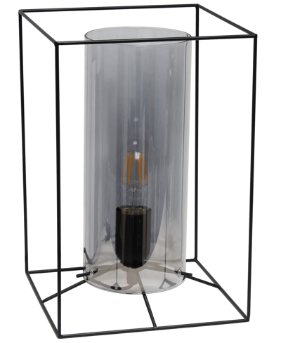 Shop Lalia Home Framed Table Lamp In Black/smoke