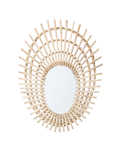 Shop Bloomingville Decorative Beige Oval Rattan Mirror