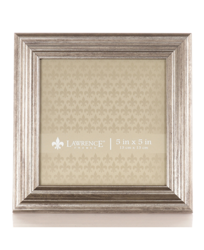 Shop Lawrence Frames Sutter Burnished Picture Frame, 5" X 5" In Silver-tone