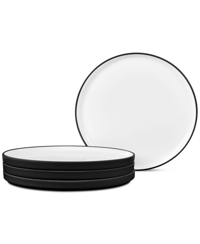 Noritake Colortex Stone Stax Dinner Plates, Set Of 4 In Black