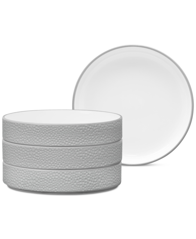 Noritake Colortex Stone Stax Deep Plates, Set Of 4 In Grey
