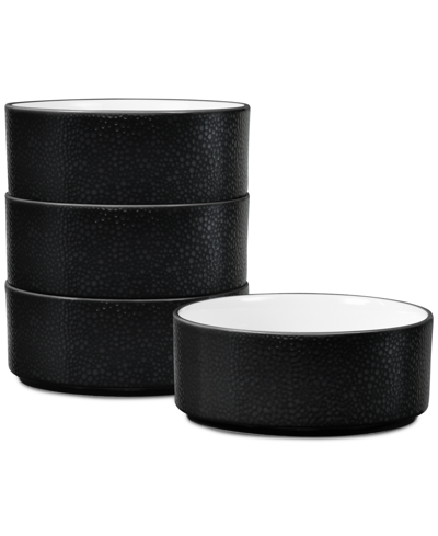 NORITAKE COLORTEX STONE STAX CEREAL BOWLS, SET OF 4 