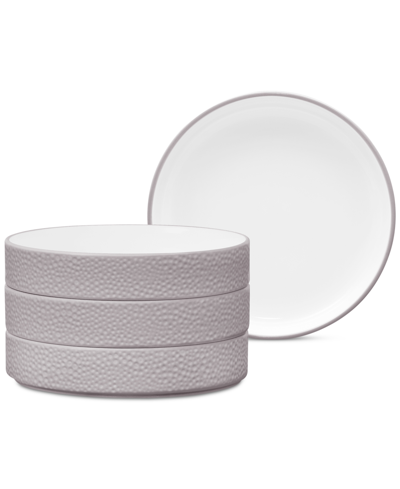 Noritake Colortex Stone Stax Deep Plates, Set Of 4 In Taupe