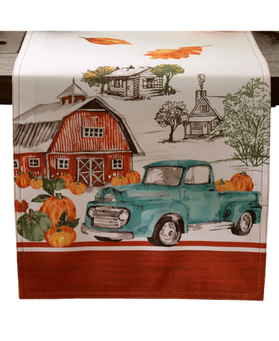 Shop Elrene Farm Fresh Pumpkin Truck Fall Table Runner In Multi