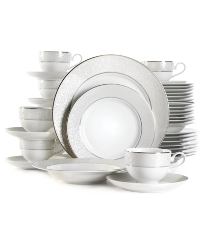 Shop Mikasa Parchment 40 Pc. Dinnerware Set, Service For 8 In Grey