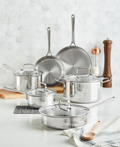 Shop The Cellar Stainless Steel 11-pc. Cookware Set, Created For Macy's
