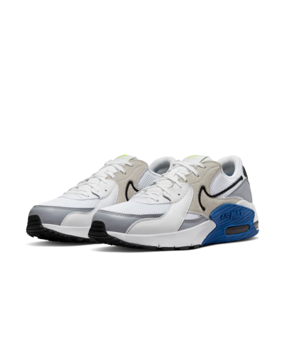 Shop Nike Men's Air Max Excee Casual Sneakers From Finish Line In White/black