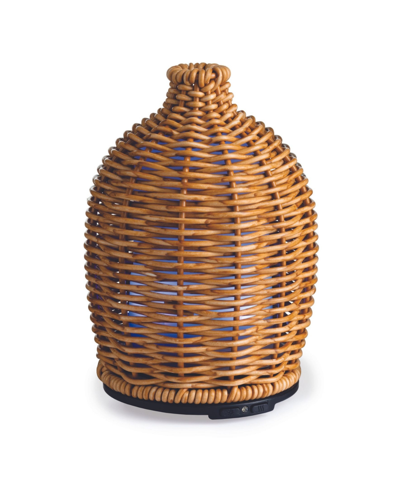 Shop Airome Wicker Vase Ultrasonic Essential Oil Diffuser, Set Of 4 In Brown