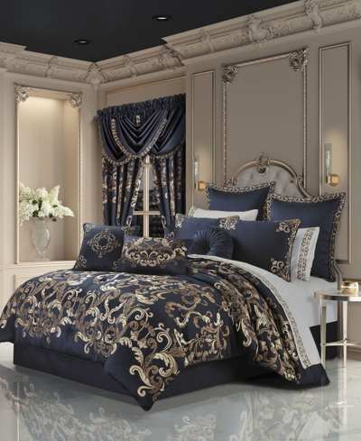 Shop J Queen New York Caruso 4-pc. Comforter Set, King In Royal Blue