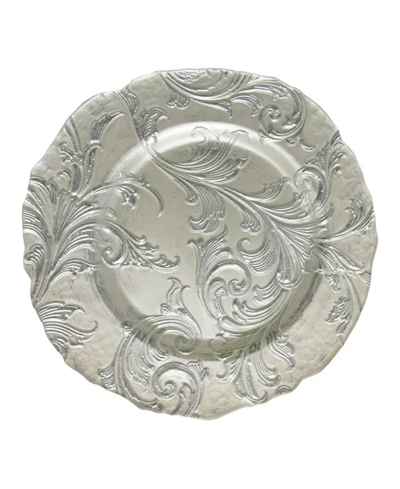 Shop American Atelier 13" Vanessa Charger Plate In Silver - Tone